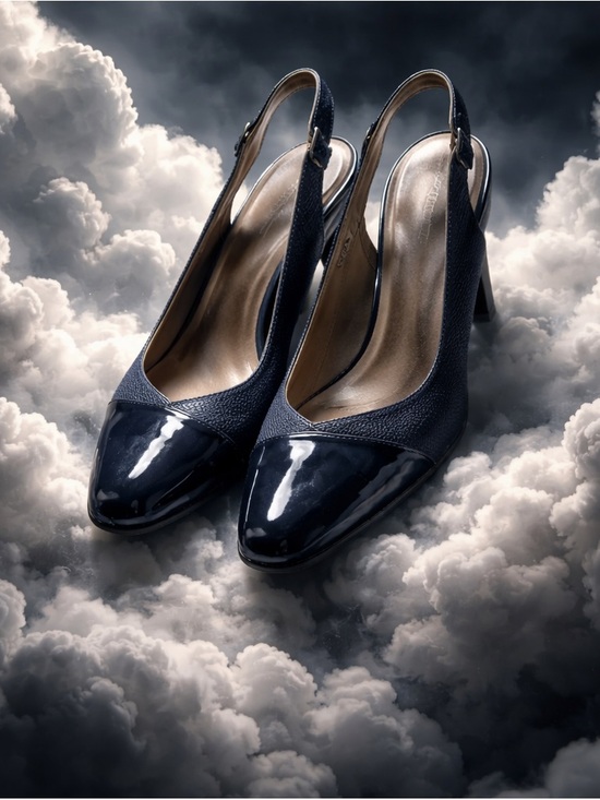 Shoes - Rose Petal Navy Slingbacks‎